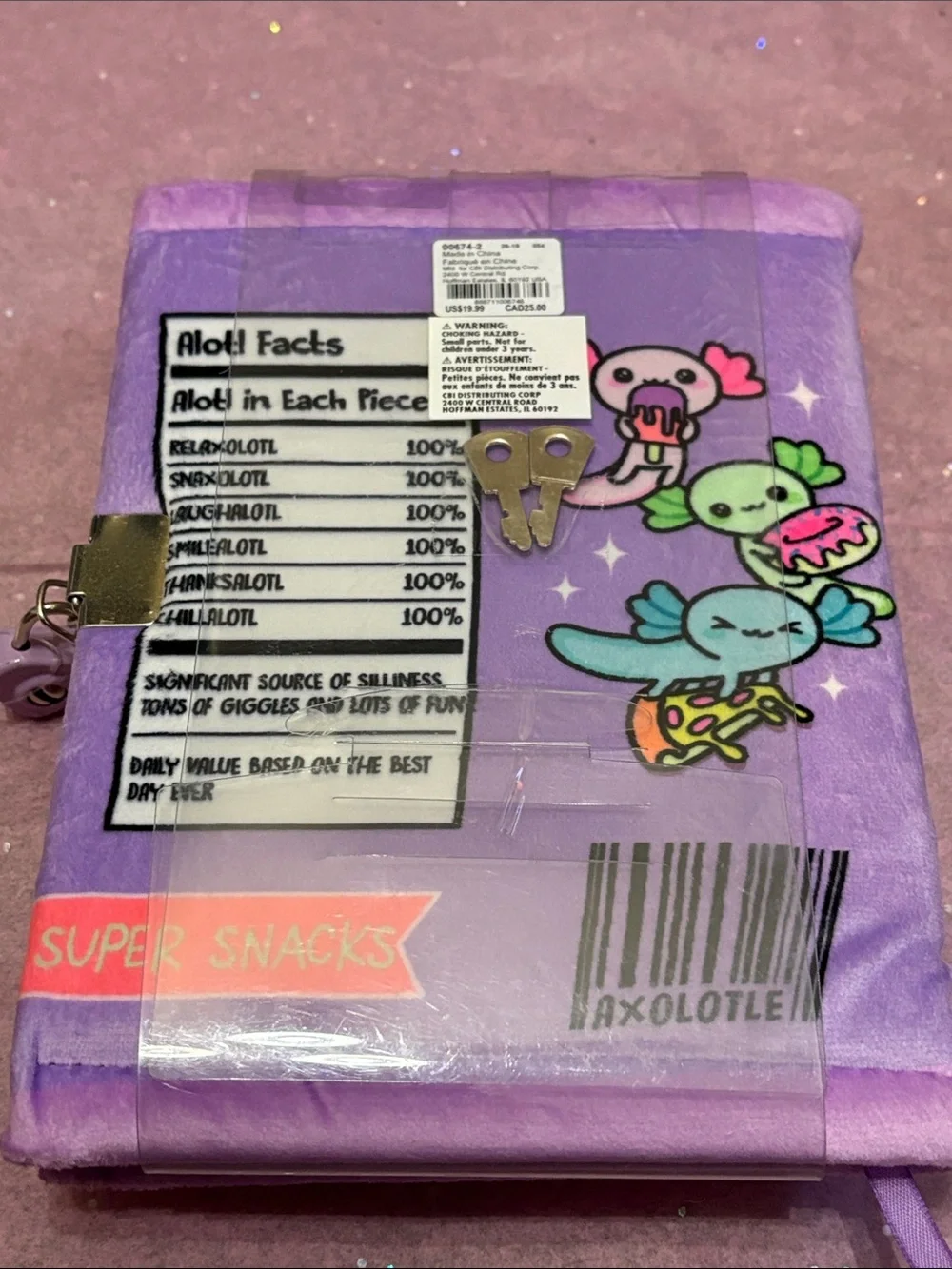 Claire’s Axolotl Diary With Heart Lock 💜